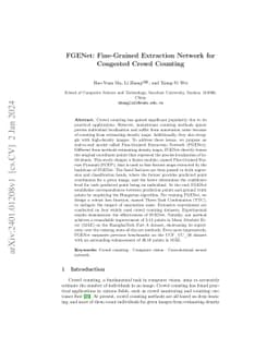 FGENet: Fine-Grained Extraction Network for Congested Crowd Counting