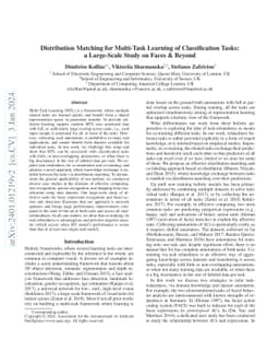 Distribution Matching for Multi-Task Learning of Classification Tasks: a
  Large-Scale Study on Faces & Beyond