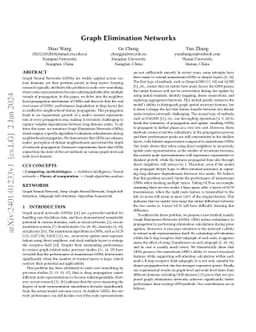 Graph Elimination Networks