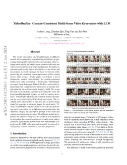 VideoDrafter: Content-Consistent Multi-Scene Video Generation with LLM