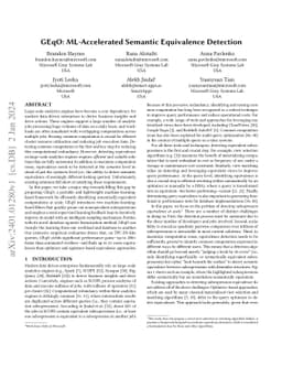 GEqO: ML-Accelerated Semantic Equivalence Detection