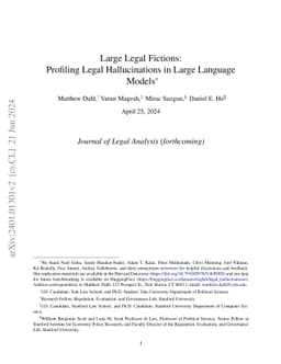 Large Legal Fictions: Profiling Legal Hallucinations in Large Language
  Models