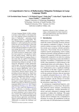 A Comprehensive Survey of Hallucination Mitigation Techniques in Large
  Language Models
