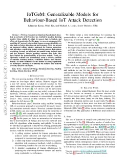 IoTGeM: Generalizable Models for Behaviour-Based IoT Attack Detection