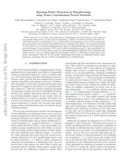 Boosting Defect Detection in Manufacturing using Tensor Convolutional
  Neural Networks