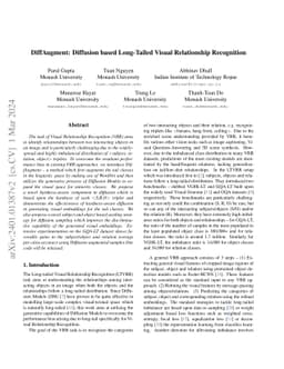 DiffAugment: Diffusion based Long-Tailed Visual Relationship Recognition