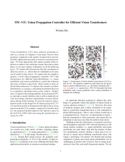 TPC-ViT: Token Propagation Controller for Efficient Vision Transformer