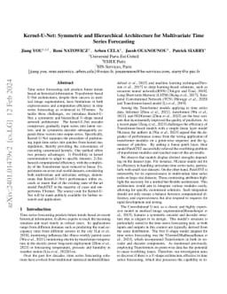 Kernel-U-Net: Symmetric and Hierarchical Architecture for Multivariate
  Time Series Forecasting
