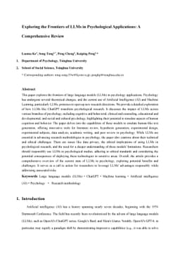 Exploring the Frontiers of LLMs in Psychological Applications: A Comprehensive Review