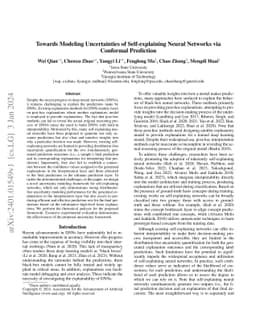 Towards Modeling Uncertainties of Self-explaining Neural Networks via
  Conformal Prediction