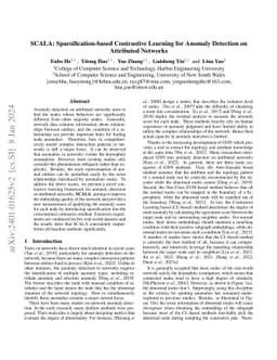 SCALA: Sparsification-based Contrastive Learning for Anomaly Detection
  on Attributed Networks