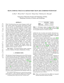 MLPs Compass: What is learned when MLPs are combined with PLMs?