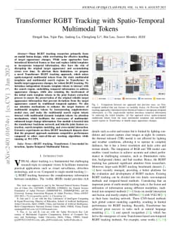 Transformer RGBT Tracking with Spatio-Temporal Multimodal Tokens