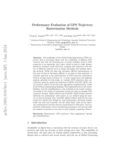 Performance Evaluation of GPS Trajectory Rasterization Methods
