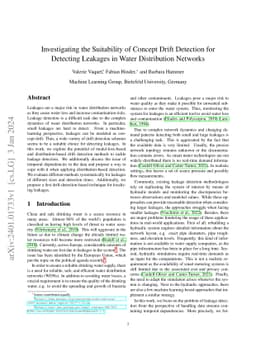 Investigating the Suitability of Concept Drift Detection for Detecting
  Leakages in Water Distribution Networks