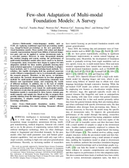 Few-shot Adaptation of Multi-modal Foundation Models: A Survey
