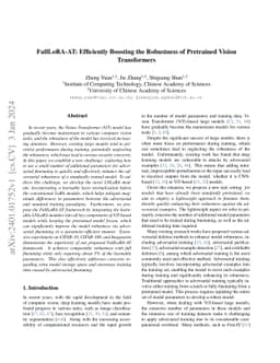 FullLoRA-AT: Efficiently Boosting the Robustness of Pretrained Vision
  Transformers