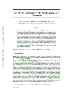 CoMoSVC: Consistency Model-based Singing Voice Conversion