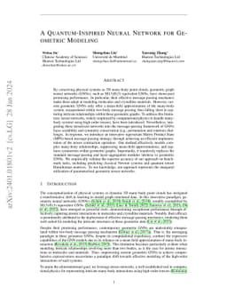 A quatum inspired neural network for geometric modeling