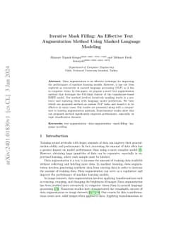 Iterative Mask Filling: An Effective Text Augmentation Method Using
  Masked Language Modeling
