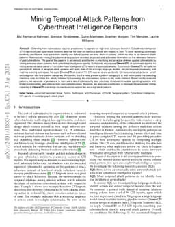 Mining Temporal Attack Patterns from Cyberthreat Intelligence Reports