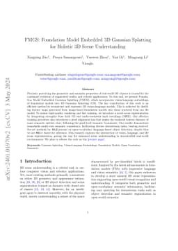 FMGS: Foundation Model Embedded 3D Gaussian Splatting for Holistic 3D
  Scene Understanding
