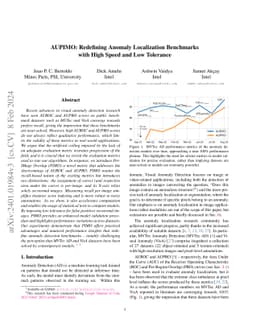 AUPIMO: Redefining Visual Anomaly Detection Benchmarks with High Speed
  and Low Tolerance