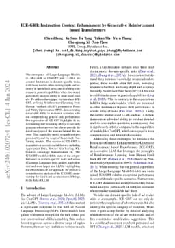 ICE-GRT: Instruction Context Enhancement by Generative Reinforcement
  based Transformers