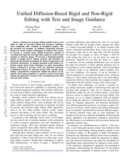 Unified Diffusion-Based Rigid and Non-Rigid Editing with Text and Image
  Guidance