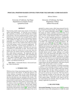 PosCUDA: Position based Convolution for Unlearnable Audio Datasets
