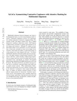 SyCoCa: Symmetrizing Contrastive Captioners with Attentive Masking for
  Multimodal Alignment