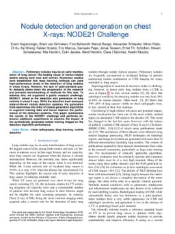 Nodule detection and generation on chest X-rays: NODE21 Challenge