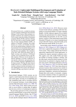 DIALIGHT: Lightweight Multilingual Development and Evaluation of
  Task-Oriented Dialogue Systems with Large Language Models
