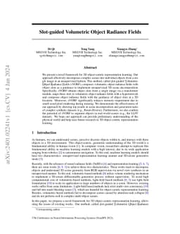 Slot-guided Volumetric Object Radiance Fields