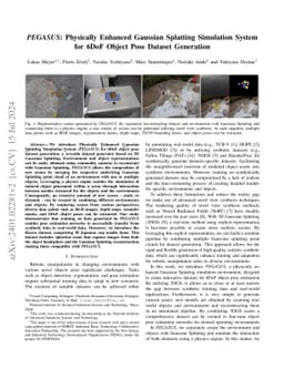 PEGASUS: Physically Enhanced Gaussian Splatting Simulation System for
  6DoF Object Pose Dataset Generation