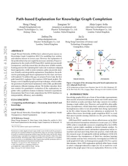 Path-based Explanation for Knowledge Graph Completion