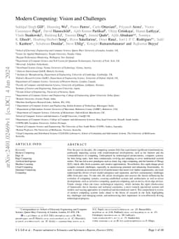 Modern Computing: Vision and Challenges