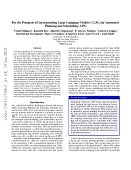 On the Prospects of Incorporating Large Language Models (LLMs) in
  Automated Planning and Scheduling (APS)