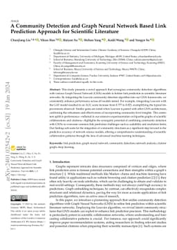 A Community Detection and Graph Neural Network Based Link Prediction
  Approach for Scientific Literature