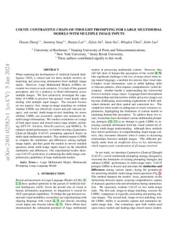 CoCoT: Contrastive Chain-of-Thought Prompting for Large Multimodal
  Models with Multiple Image Inputs