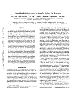 Exploiting Polarized Material Cues for Robust Car Detection