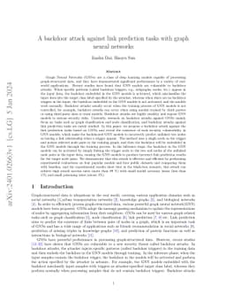 Effective backdoor attack on graph neural networks in link prediction tasks
