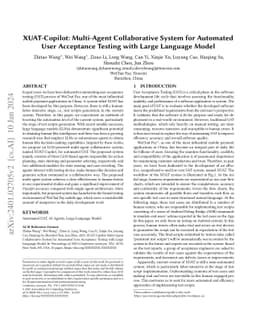 XUAT-Copilot: Multi-Agent Collaborative System for Automated User
  Acceptance Testing with Large Language Model