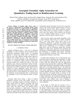 Synergistic Formulaic Alpha Generation for Quantitative Trading based on
  Reinforcement Learning