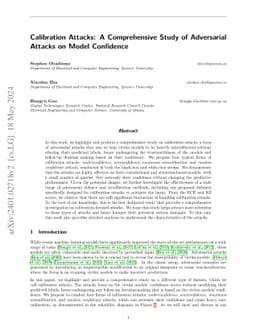 Calibration Attacks: A Comprehensive Study of Adversarial Attacks on
  Model Confidence