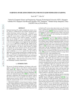 Fairness-Aware Job Scheduling for Multi-Job Federated Learning