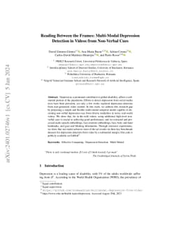 Reading Between the Frames: Multi-Modal Depression Detection in Videos
  from Non-Verbal Cues