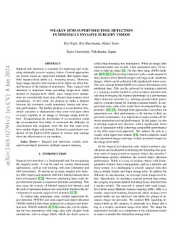 Weakly Semi-supervised Tool Detection in Minimally Invasive Surgery
  Videos