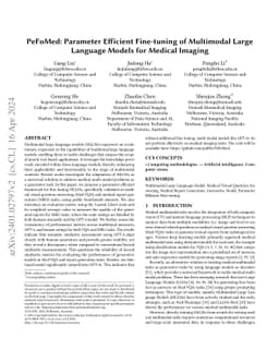 PeFoMed: Parameter Efficient Fine-tuning of Multimodal Large Language Models for Medical Imaging