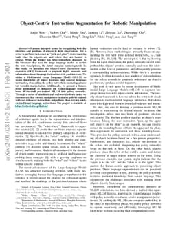 Object-Centric Instruction Augmentation for Robotic Manipulation